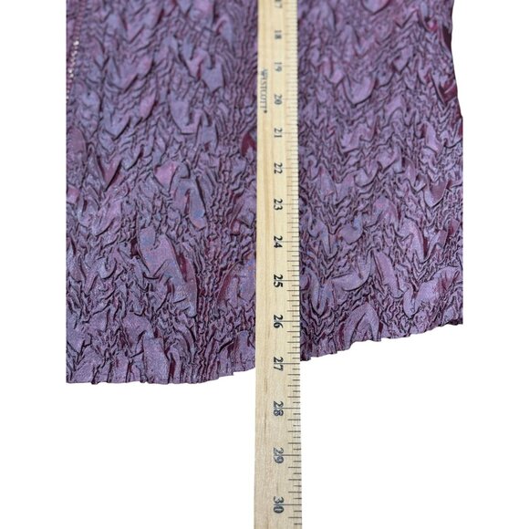 Jacket Blazer Womens Purple Satin Metallic Silky Finish Long Sleeve Purple XXL - Picture 7 of 7